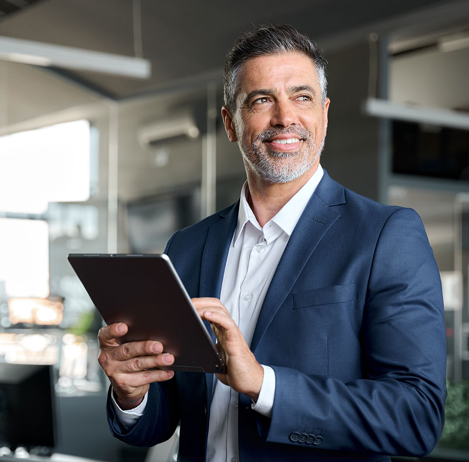 Mature business man at the office